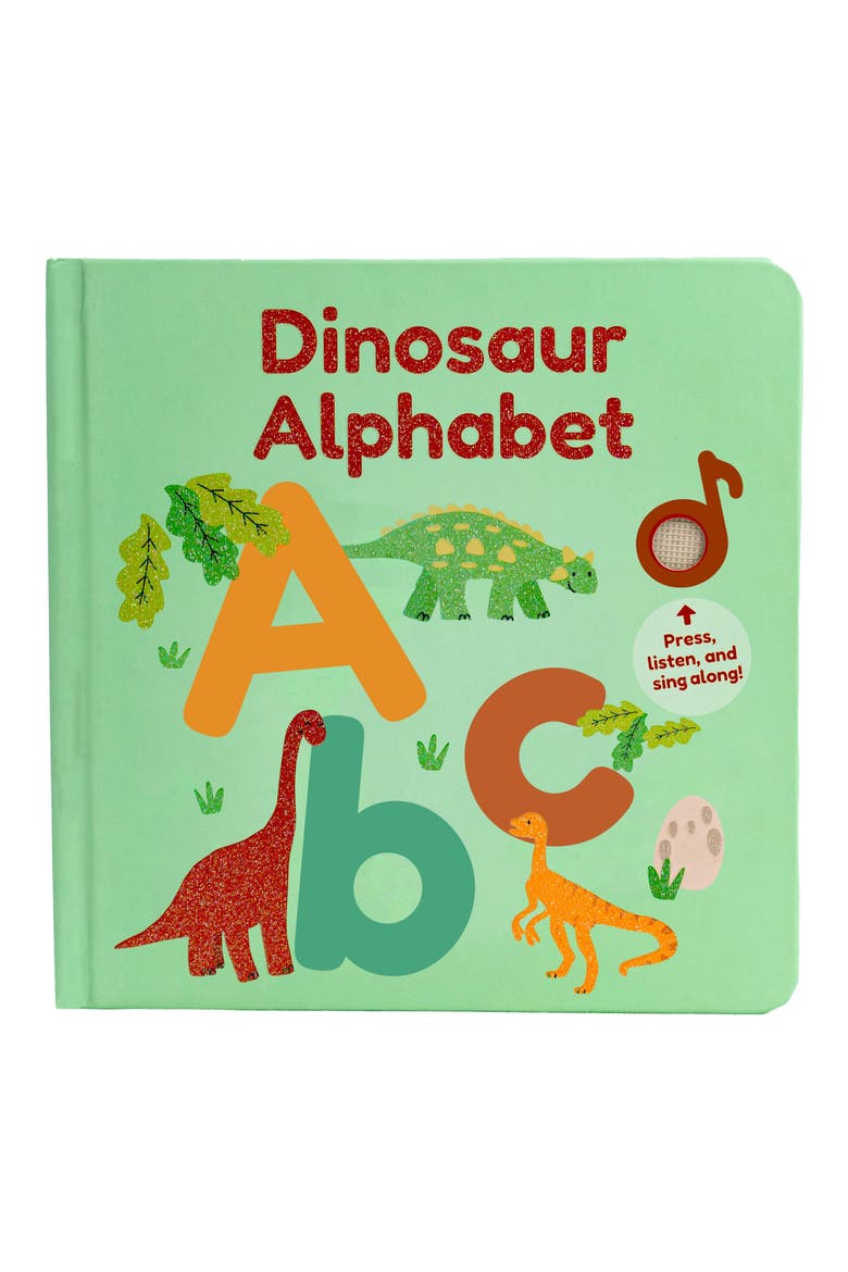 'Dinosaur Alphabet' Sing-Along Board Book, Main, color, GREEN