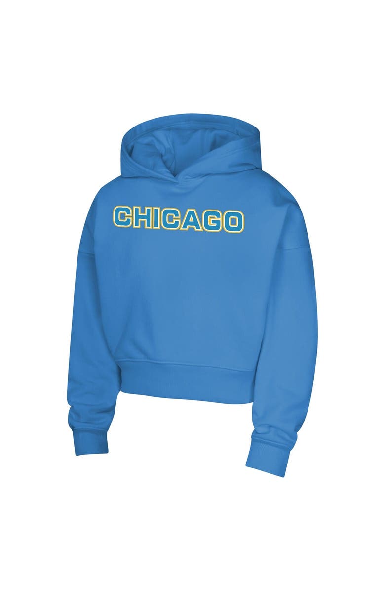 Outerstuff Girls Youth  Light Blue Chicago Sky Top Closer Fashion Pullover Hoodie, Alternate, color, Light Blue