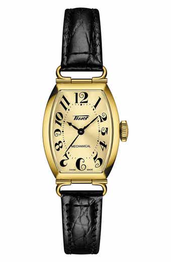 Tissot Porto Croc Embossed Leather Strap Watch, 22mm