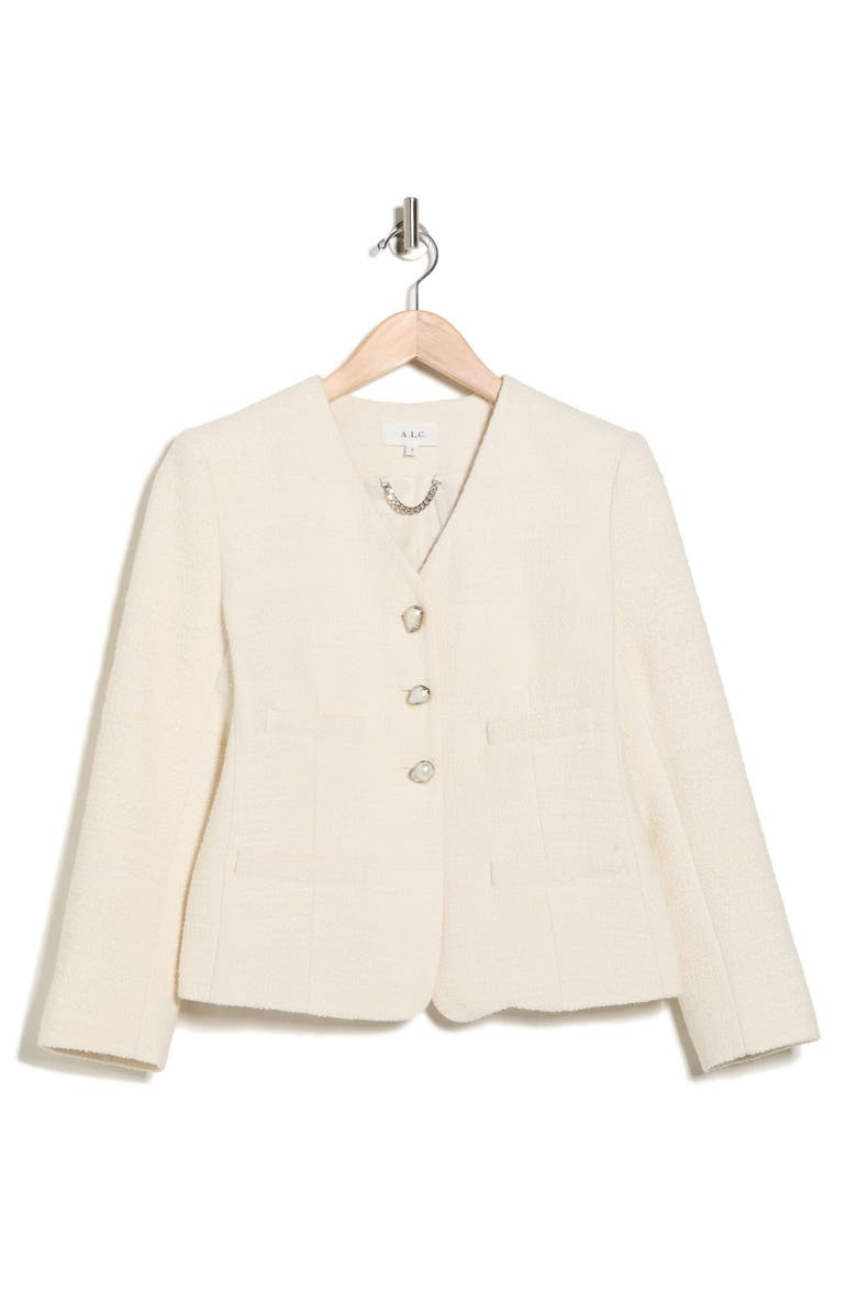 A.L.C. Luca Tweed Jacket, Alternate, color, Off White