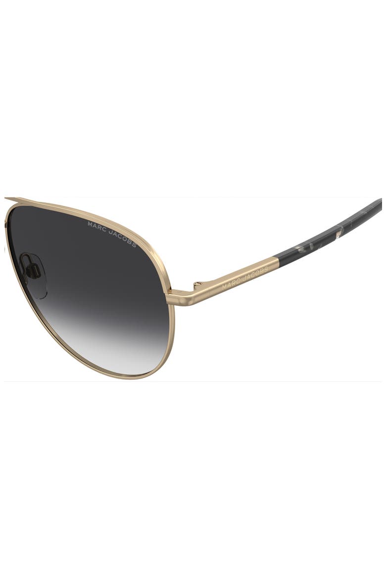 61mm Gradient Pilot Sunglasses, Alternate, color, GOLD BLACK/ DARK GREY SF