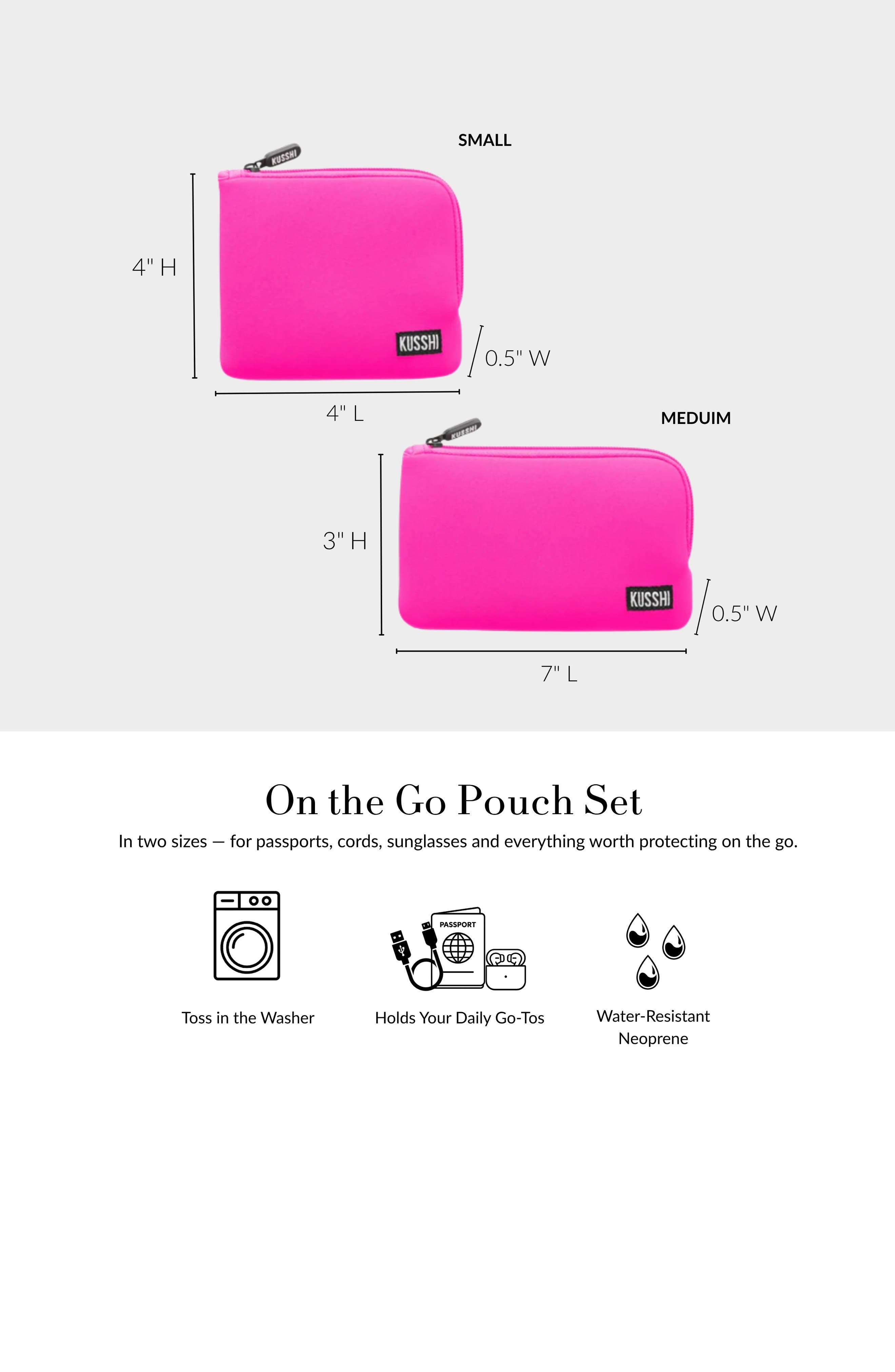 On the Go Pouch Set, Alternate, color, Leopard/Red