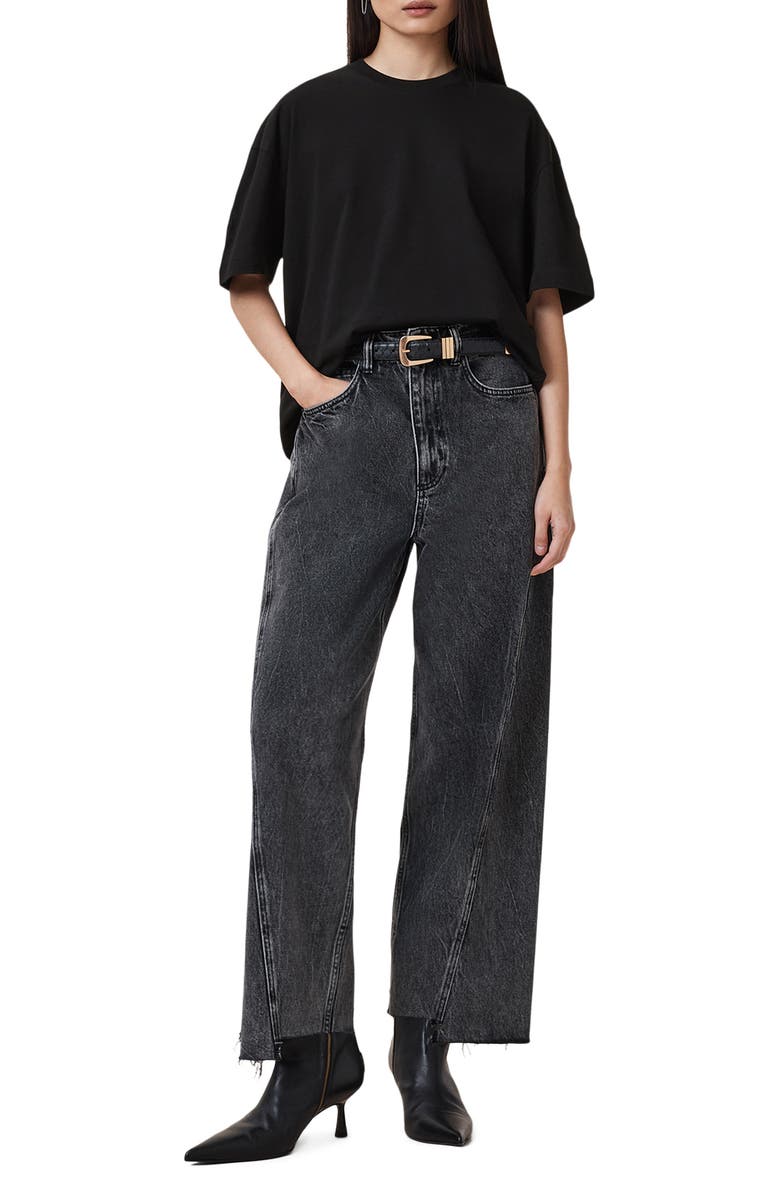 AllSaints Fuse Etta Oversize Appliqué Cotton Graphic T-Shirt, Alternate, color, 