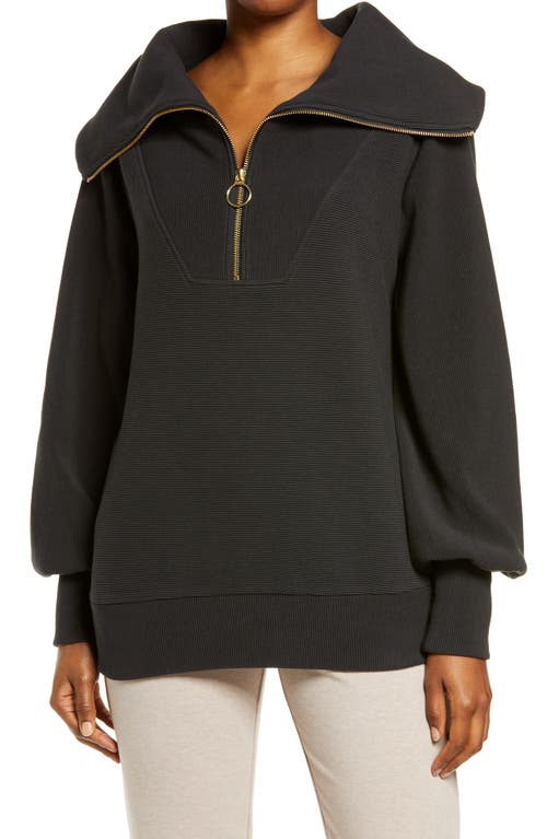 Varley Vine Ottoman Half Zip Pullover in Black