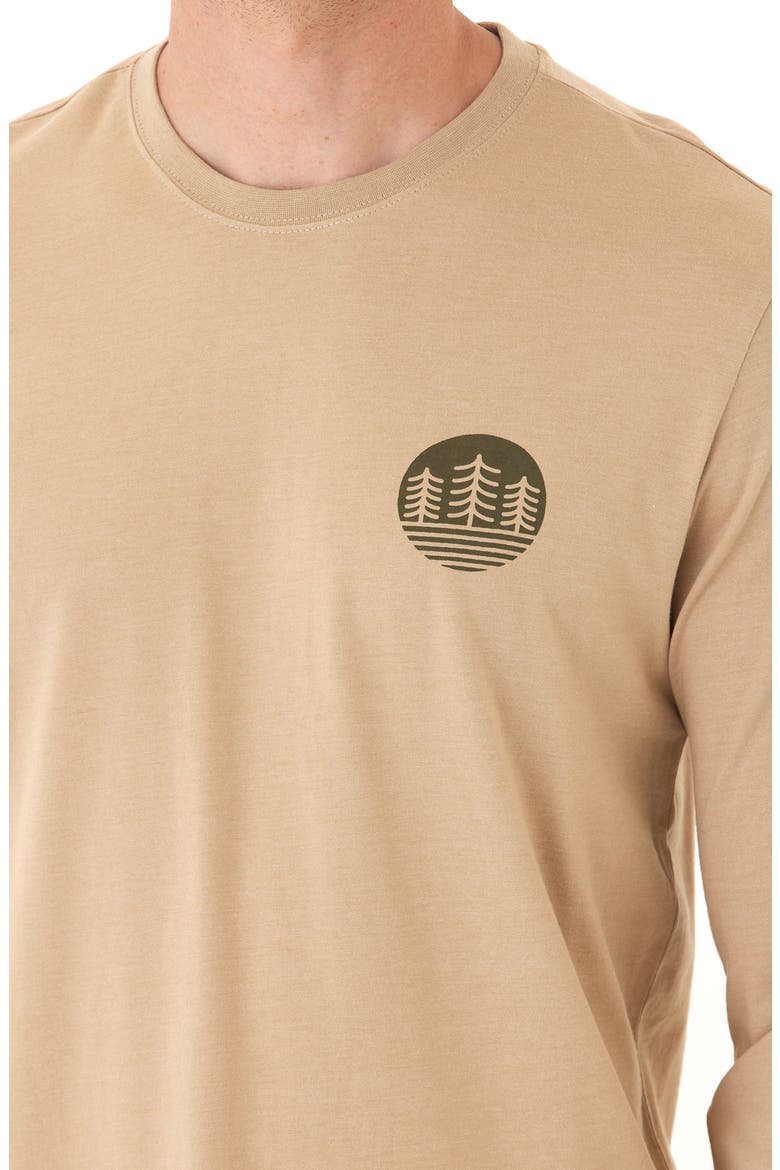 Triple Tree Soft Wash Cotton Blend Graphic Long Sleeve T-Shirt, Alternate, color, SANDSTONE