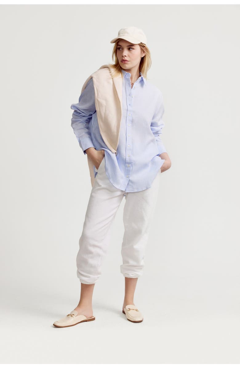 The Shirt by Rochelle Behrens The Washed Linen Shirt, Alternate, color, Light Blue