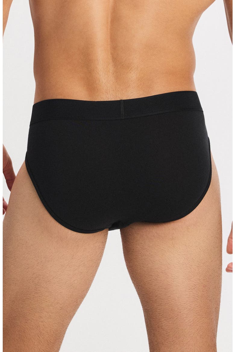 Savage X Cotton Blend Briefs, Alternate, color, BLACK CAVIAR