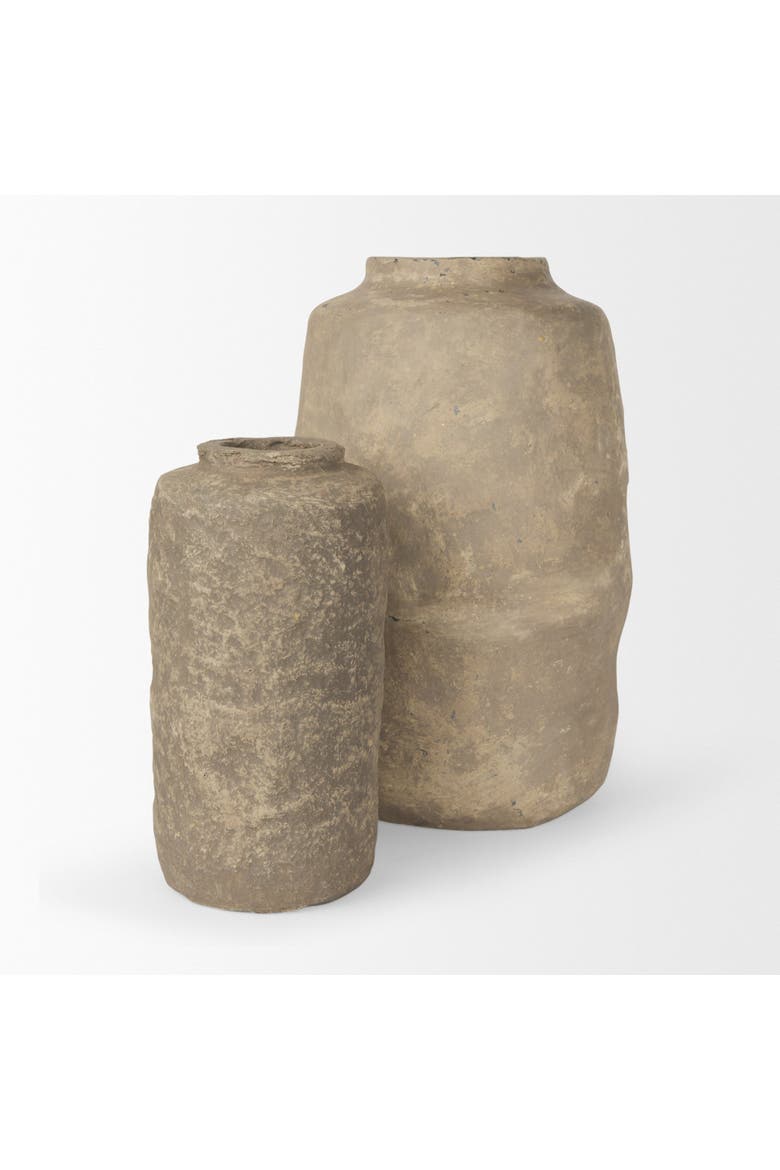 Bala Paper Mache Vase, Alternate, color, Grey