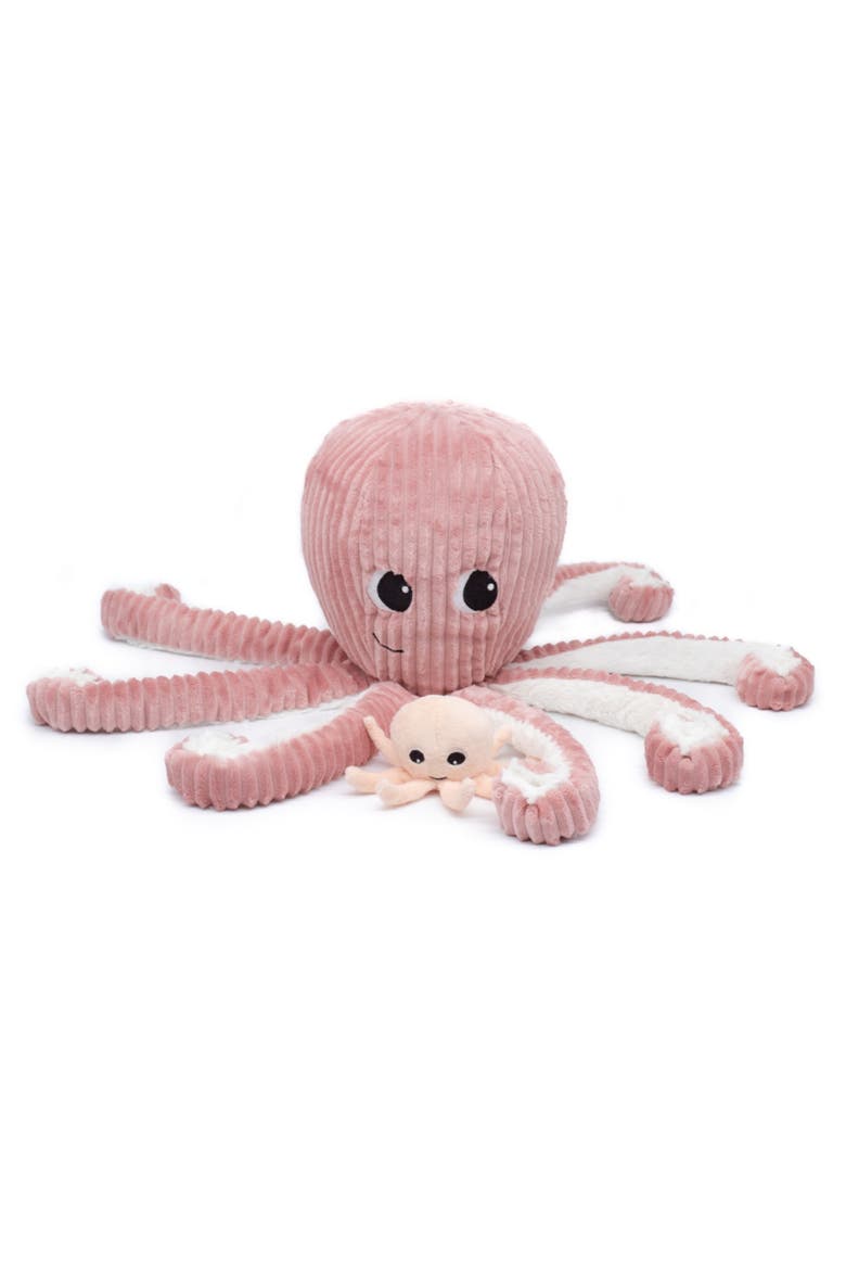 Octopus Mom & Her Baby  - Secret Keeper Plush Toy, Eco-Friendly, Soft & Washable, Main, color, Pink