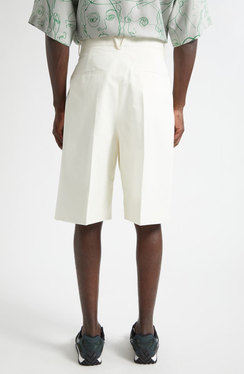 Bottega Veneta Cotton & Silk Crinkled Toile Shorts, Alternate, color, 9107 Parchment