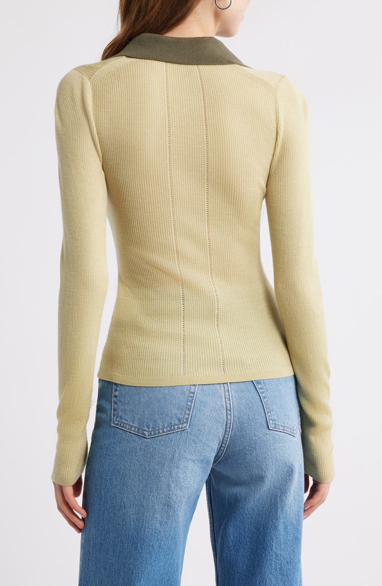 & Other Stories Keyhole Collar Rib Top, Alternate, color, 