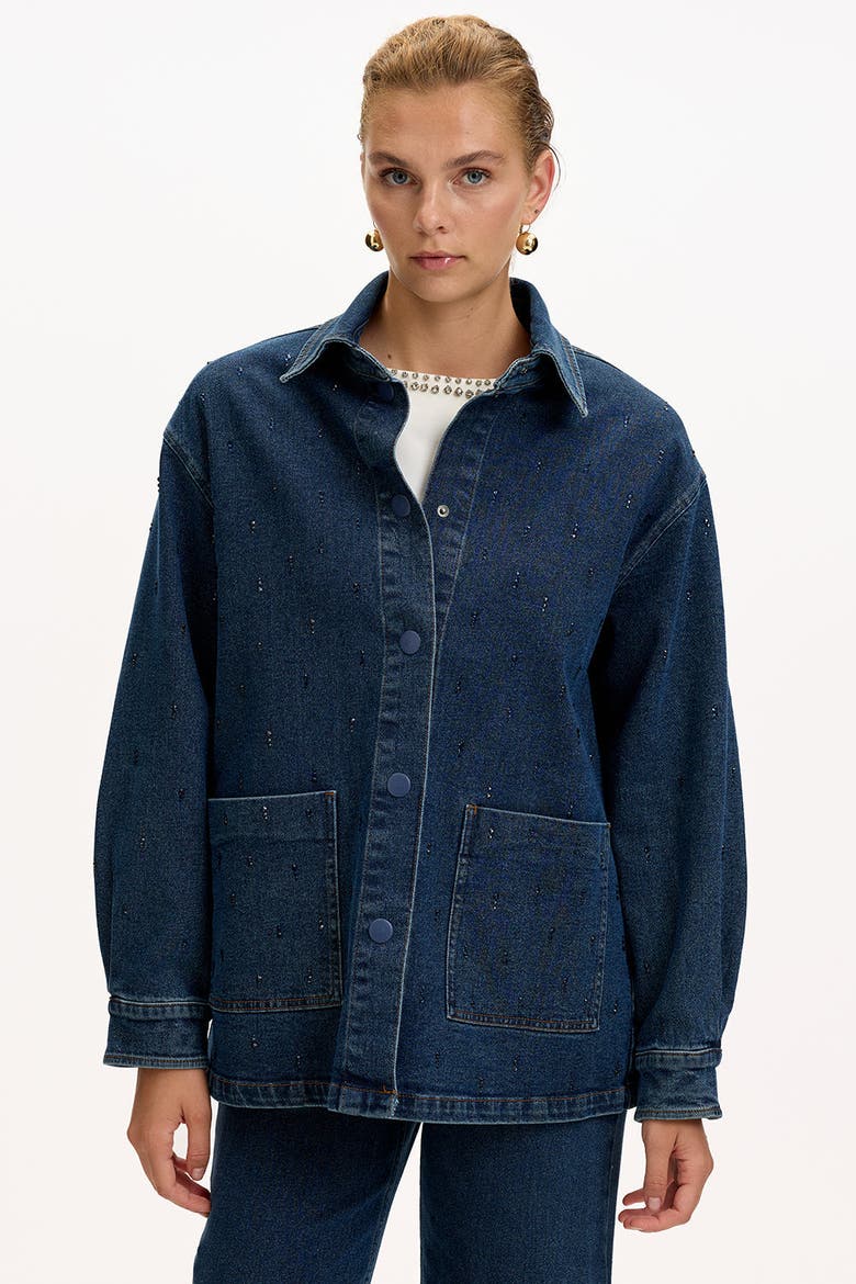 Jazmyne Denim Jacket, Alternate, color, INDIGO