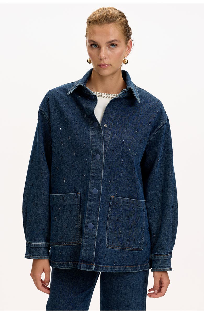 Exquise Jazmyne Denim Jacket, Alternate, color, Indigo