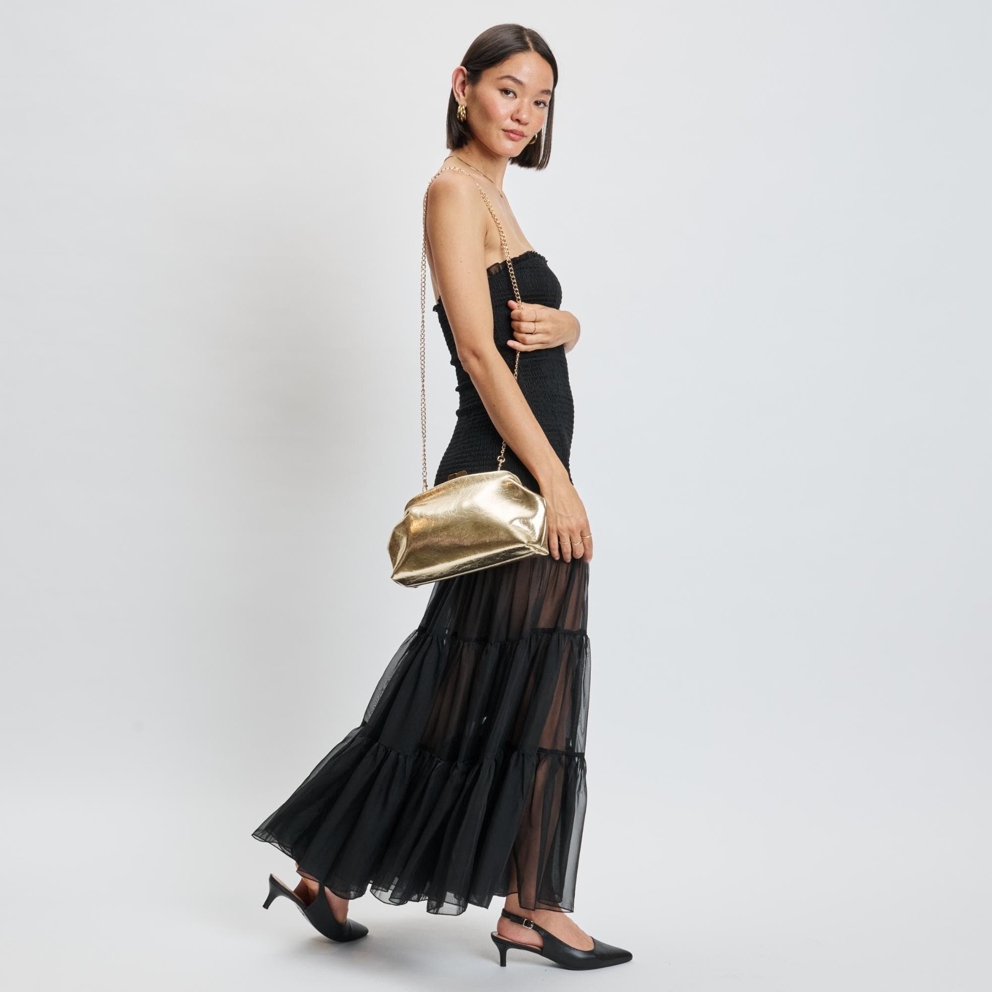 MODA LUXE Camille Clutch, Alternate, color, Gold