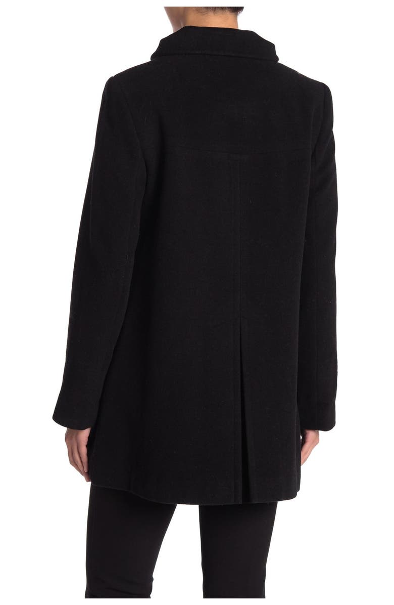 Larry Levine Solid Wool Blend Coat, Alternate, color,