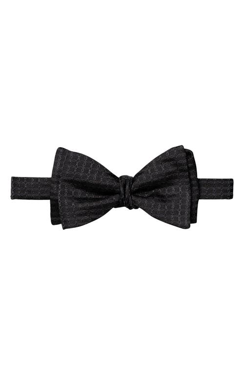 Eton Geometric Silk Bow Tie In Black