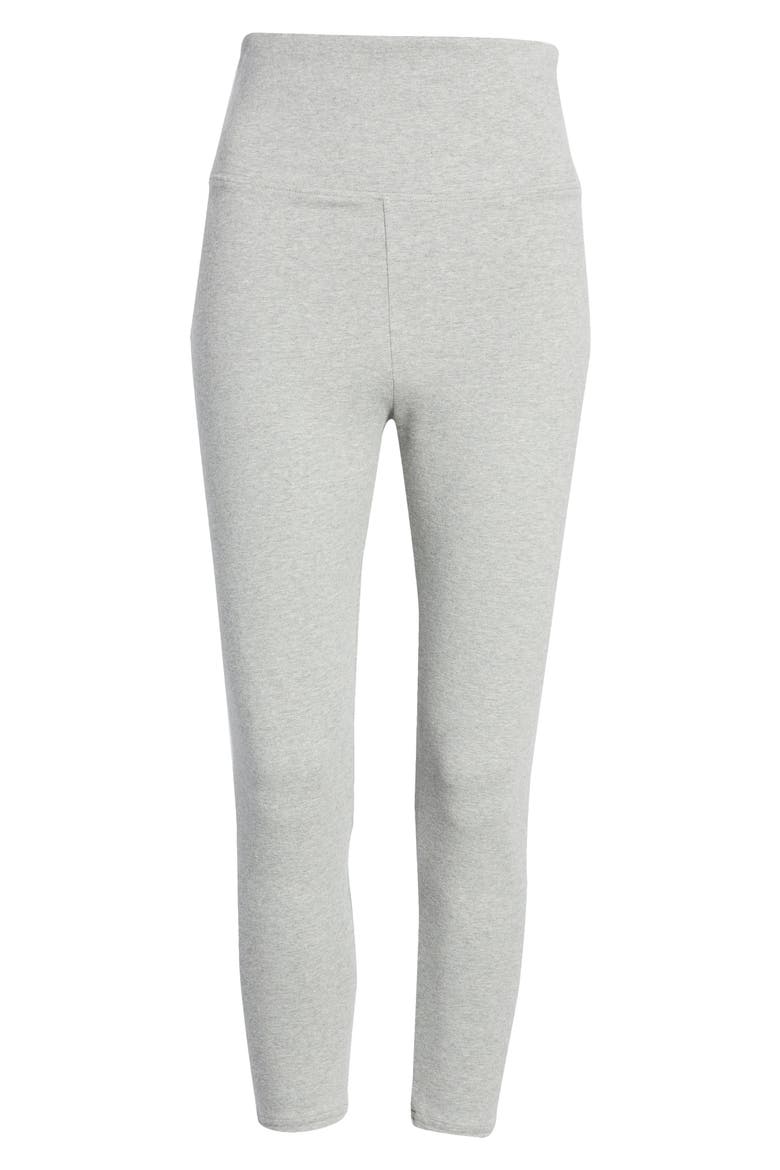 High Waist Crop Leggings, Alternate, color, GREY MEDIUM HEATHER