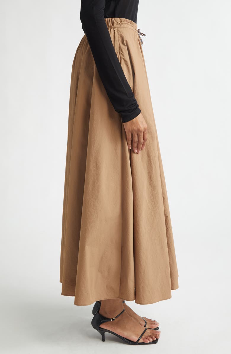 STAUD Eden Recycled Nylon Maxi Skirt, Alternate, color, Desert