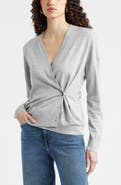 Nordstrom Asymmetrical Wool Blend Cardigan
