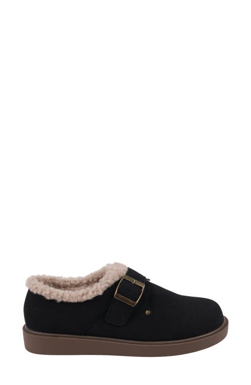Good Choice New York Ezra Faux Shearling Lined Mule Clog In Black