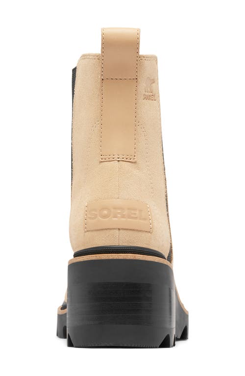 Sorel Joan Now Waterproof Chelsea Boot In Canoe/black