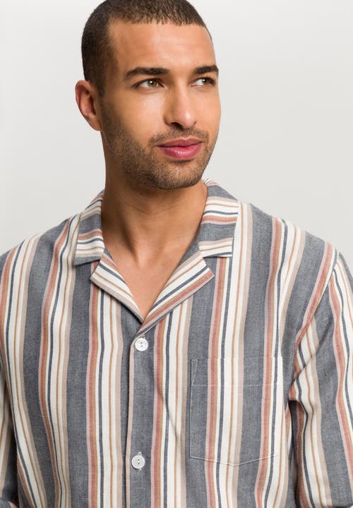 Hanro Cozy Comfort Cotton Flannel Button Front Pajama Set In Multi