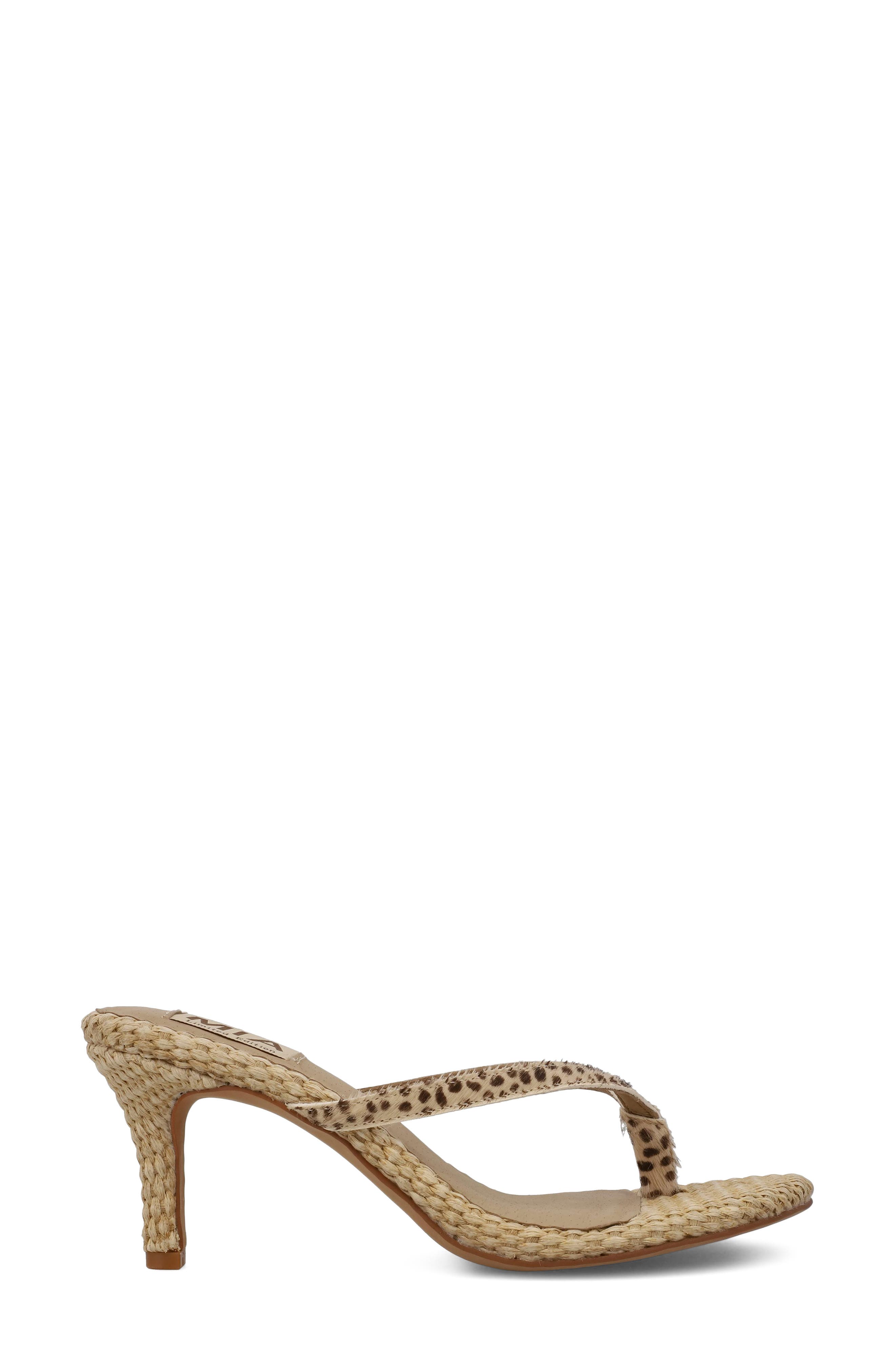 Zania Genuine Calf Hair Sandal, Alternate, color, CHEETAH