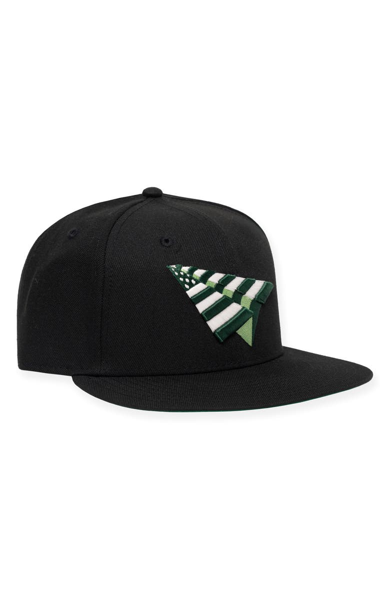 PAPER PLANES The Original Glow in the Dark 9FIFTY Twill Snapback Cap, Alternate, color, Black
