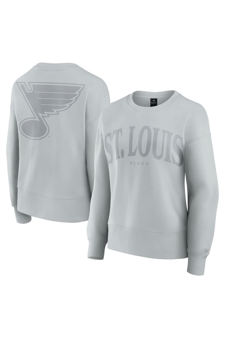Women's Fanatics  Gray St. Louis Blues Elements Flow Pullover Sweatshirt, Main, color, Gray
