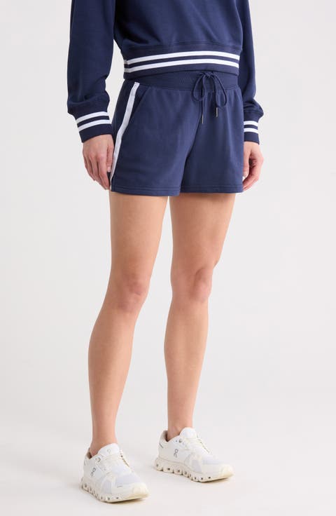 Stripe High Waist French Terry Shorts