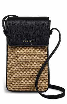 Radley Bishops Lane Straw Mini Phone Crossbody Bag