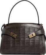 FERRAGAMO Medium Hug Soft Woven Leather Shoulder Bag