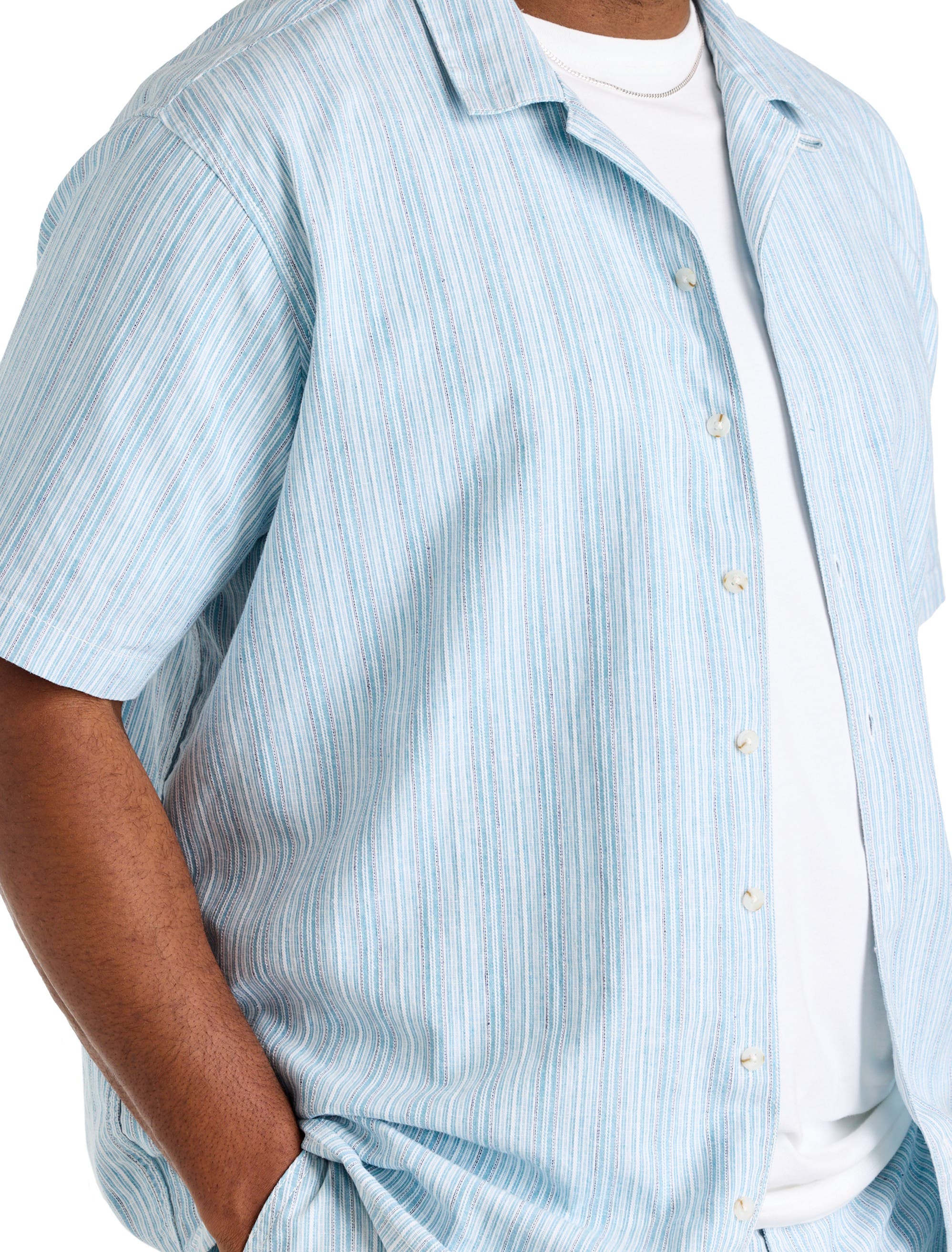 Big & Tall Striped Cabana Camp Shirt - image 2