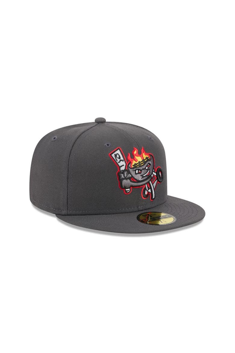 Men's New Era  Gray Rancho Cucamonga Quakes Theme Nights 59FIFTY Fitted Hat, Alternate, color, Gray