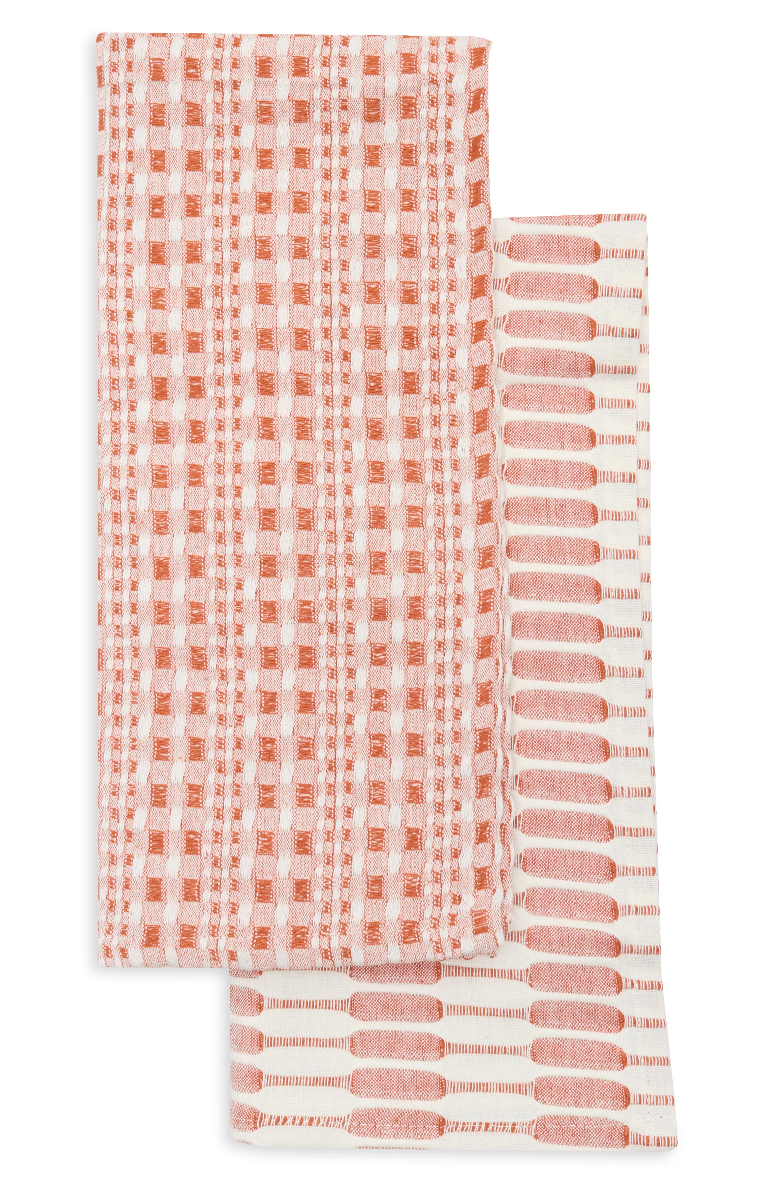 Now Designs Abode Cinnamon Stick Set Of 2 Dish Towels In Pink