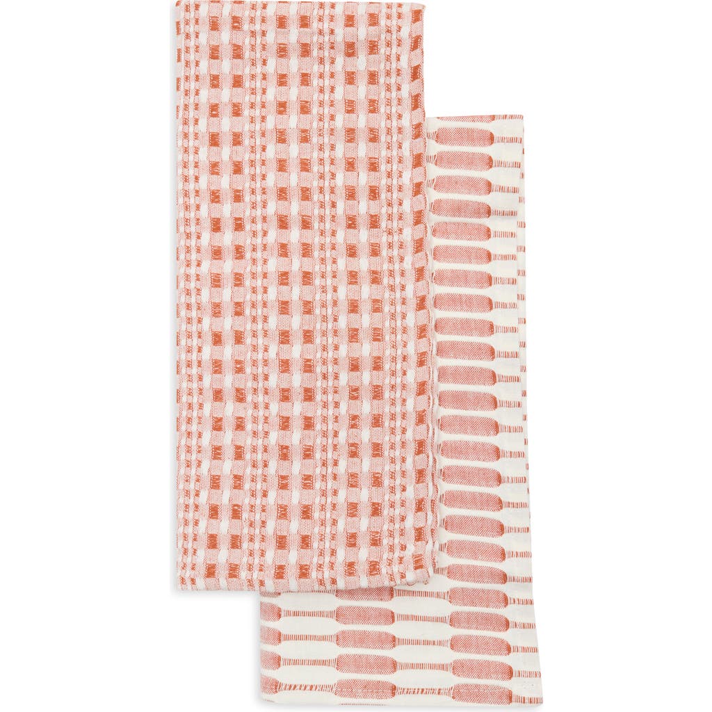 Now Designs Abode Cinnamon Stick Set Of 2 Dish Towels In Pink