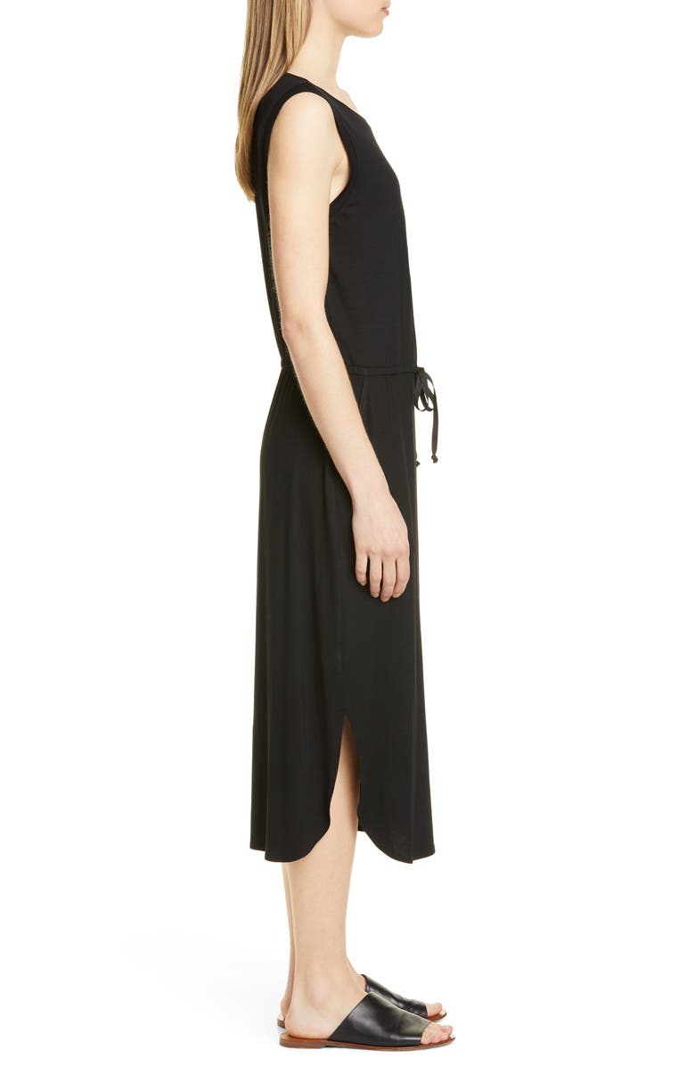 Eileen Fisher Drawstring Stretch Tencel<sup>®</sup> Lyocell Midi Dress, Alternate, color, 