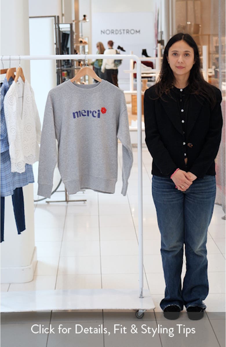 Merci Graphic Sweatshirt, sales video thumbnail