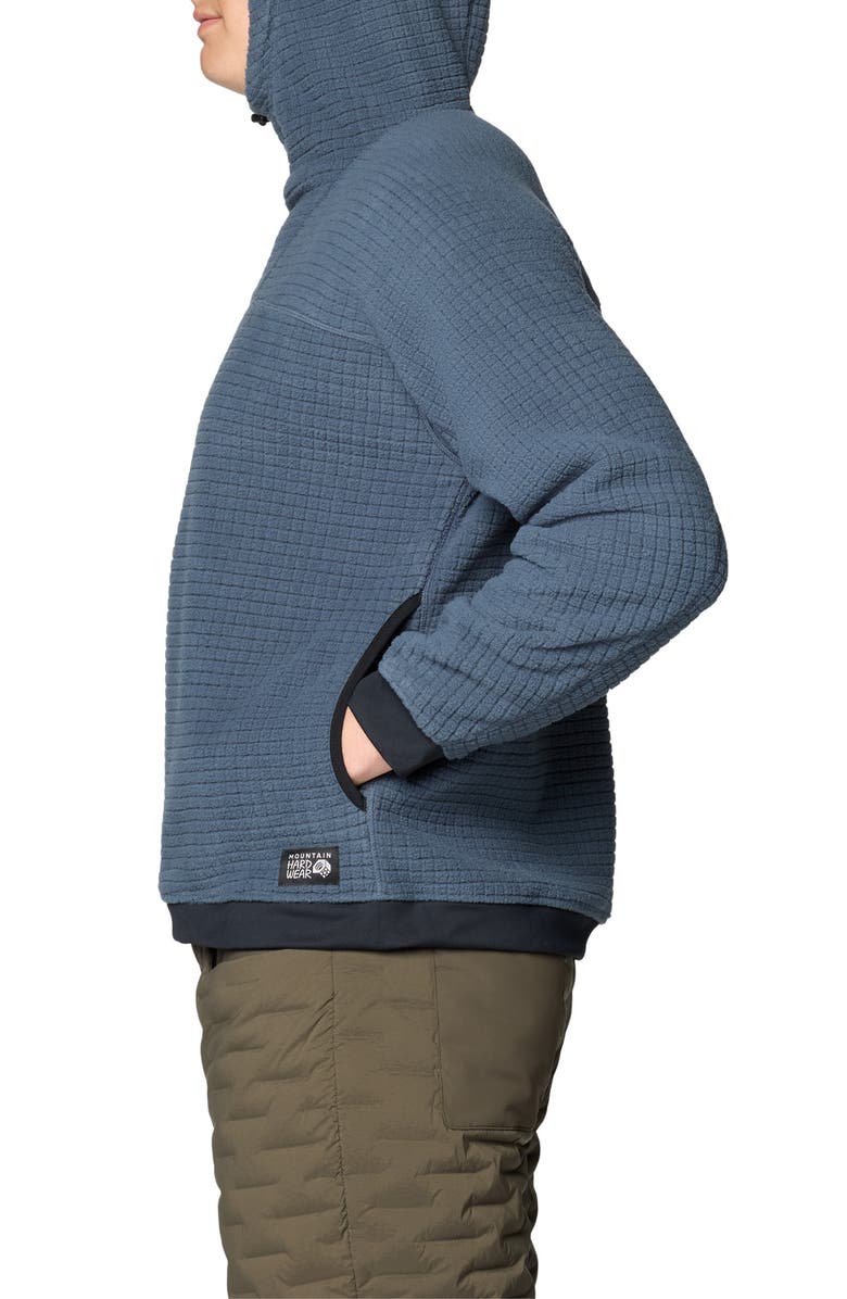 Mountain Hardwear Summit Grid Big Grid Hoodie, Alternate, color, Moon Blue