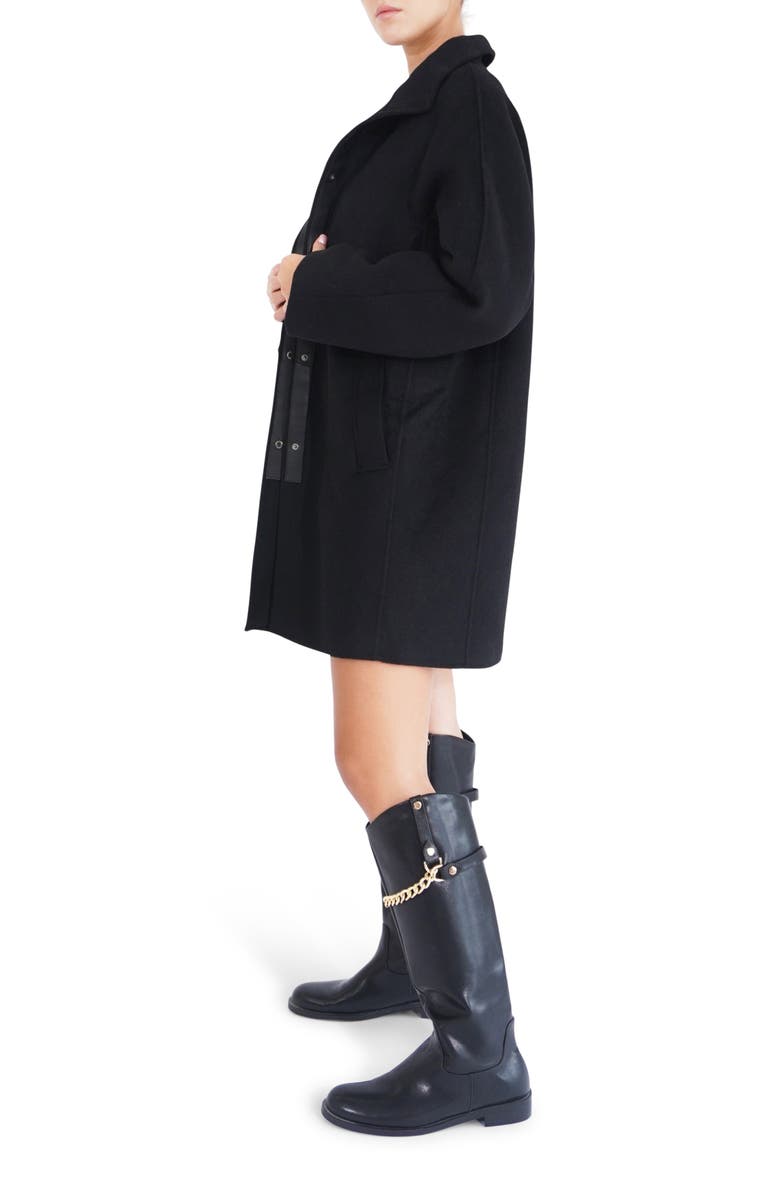 Belle & Bloom Come On Over Wool Blend Coat, Alternate, color, Black