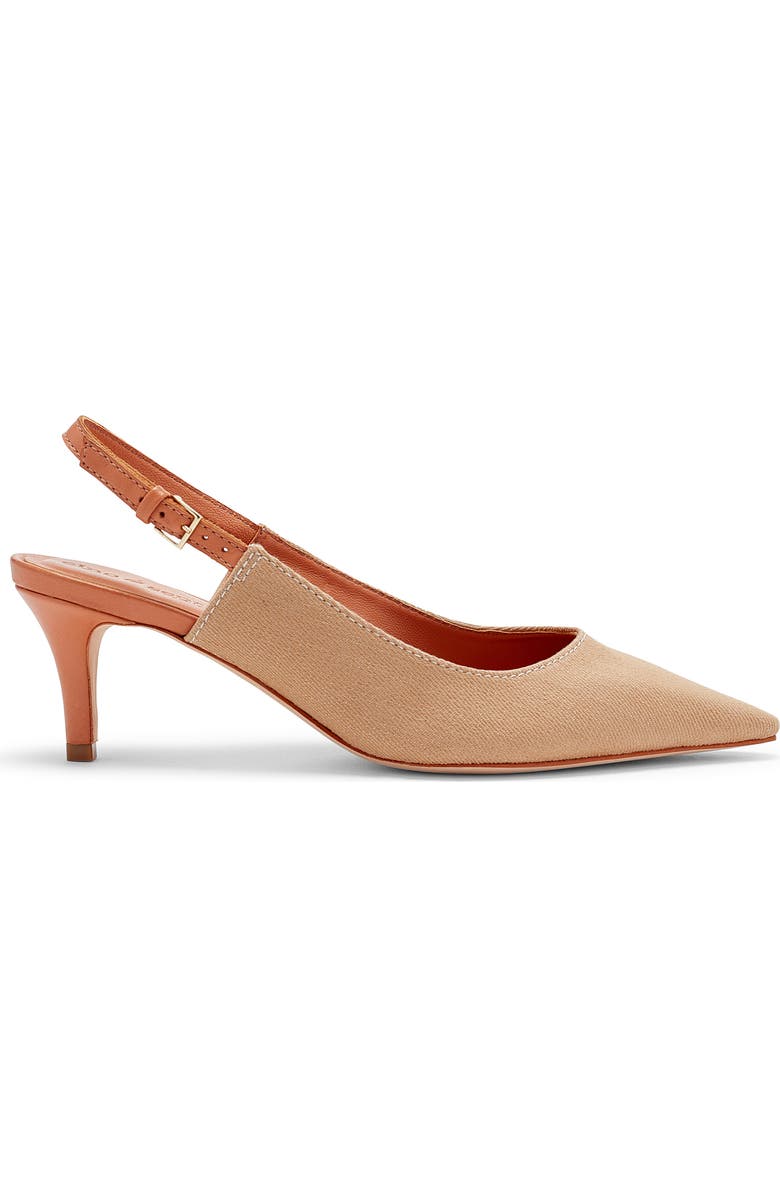Cinq à Sept Sylvie Pointed Toe Slingback Pump, Alternate, color, Sahara/ Saddle