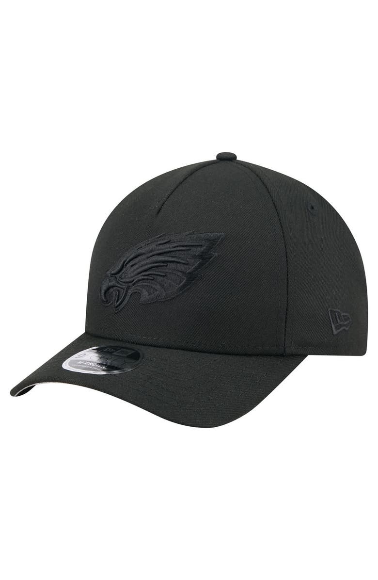 New Era Men's New Era Black Philadelphia Eagles Team Collection 9FORTY M-Crown A-Frame Adjustable Hat, Main, color,
