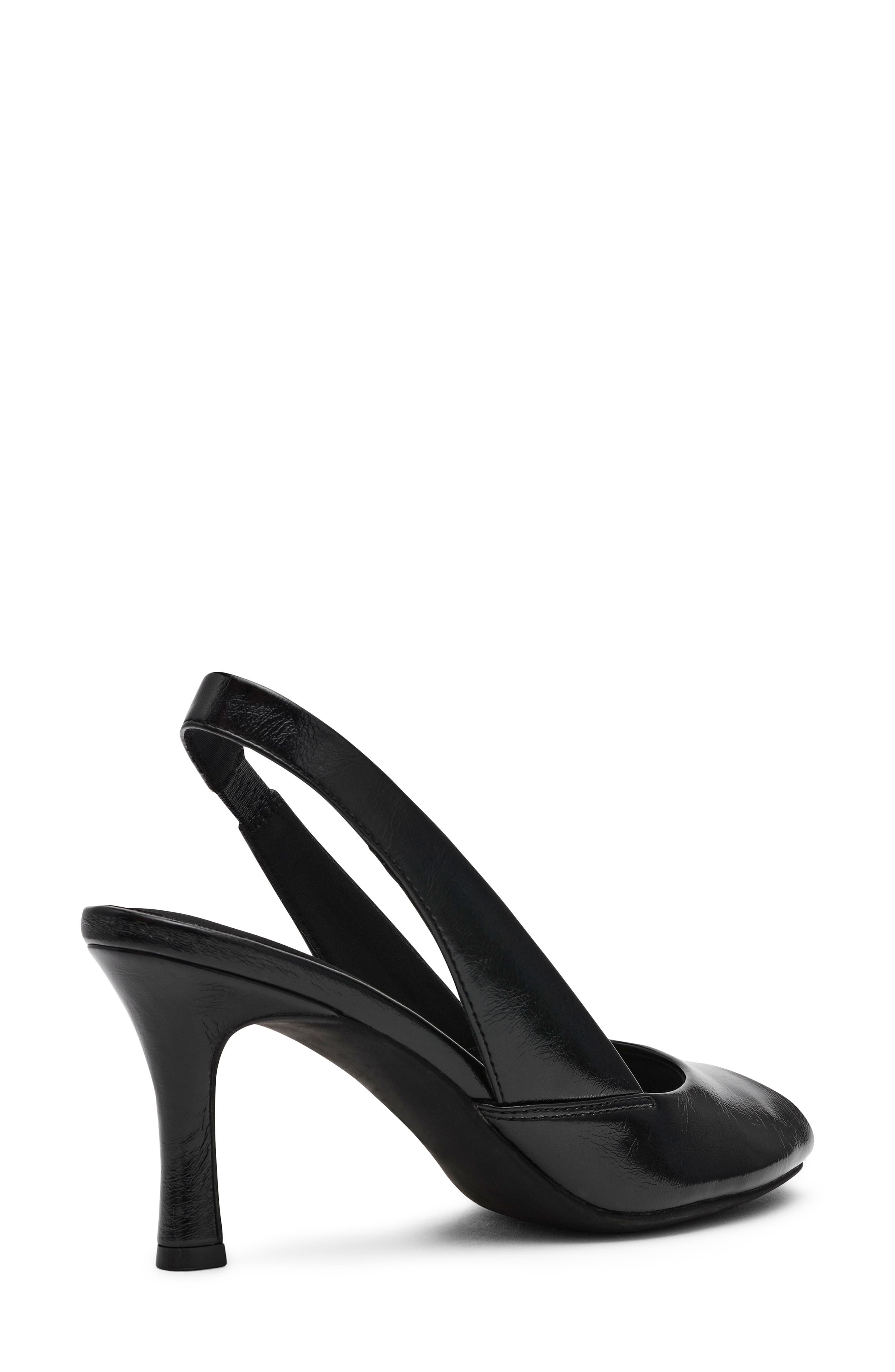 Anne Klein Jovi Slingback Peep Toe Pump, Alternate, color, Black Crinkle