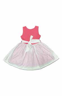 JOE-ELLA Kids' Gingham Coral Dress