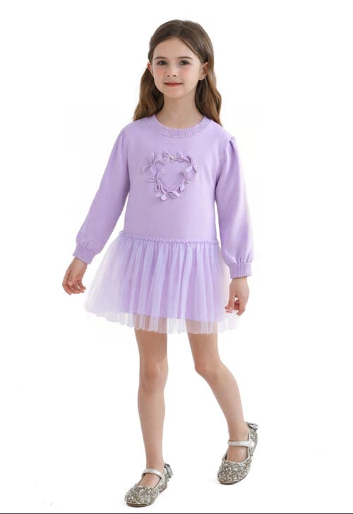 Mimi Tutu Heart Bow Dress In Purple
