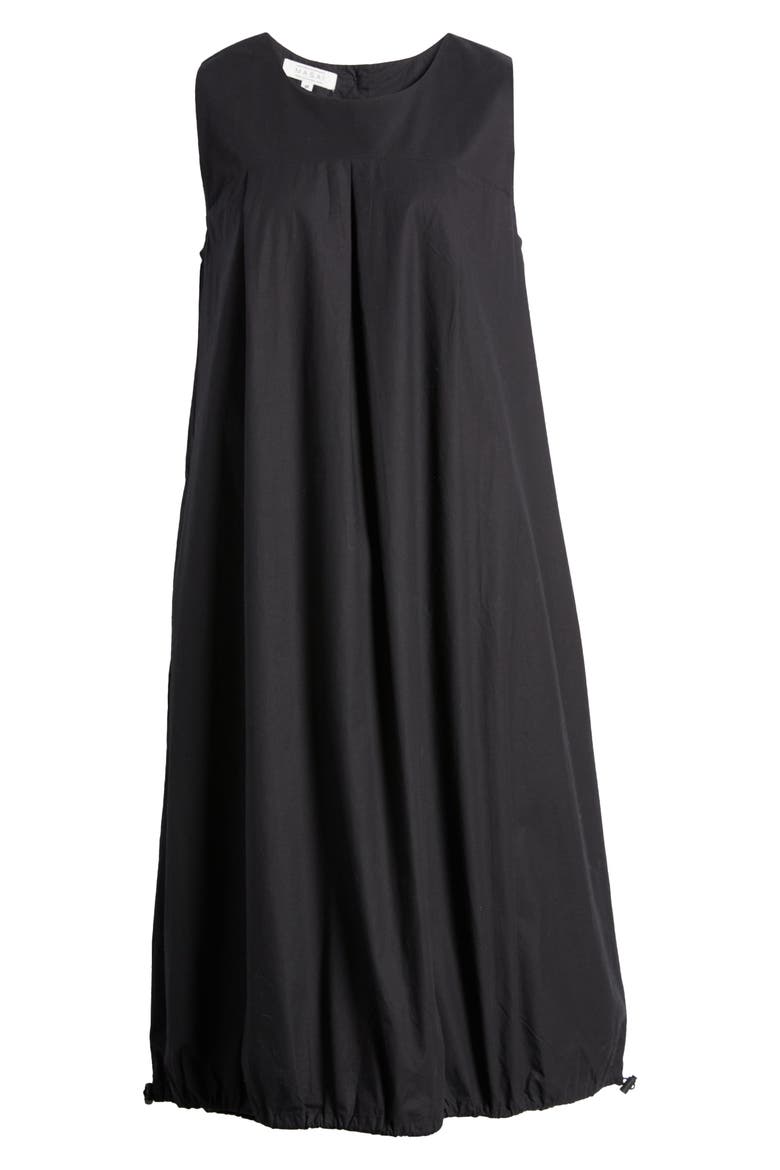 Otoba Sleeveless Bubble Hem Cotton Dress, Alternate, color, BLACK
