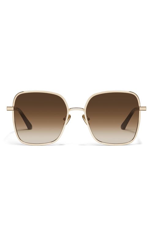 Quay 5th Ave 58mm Gradient Square Sunglasses In Brown