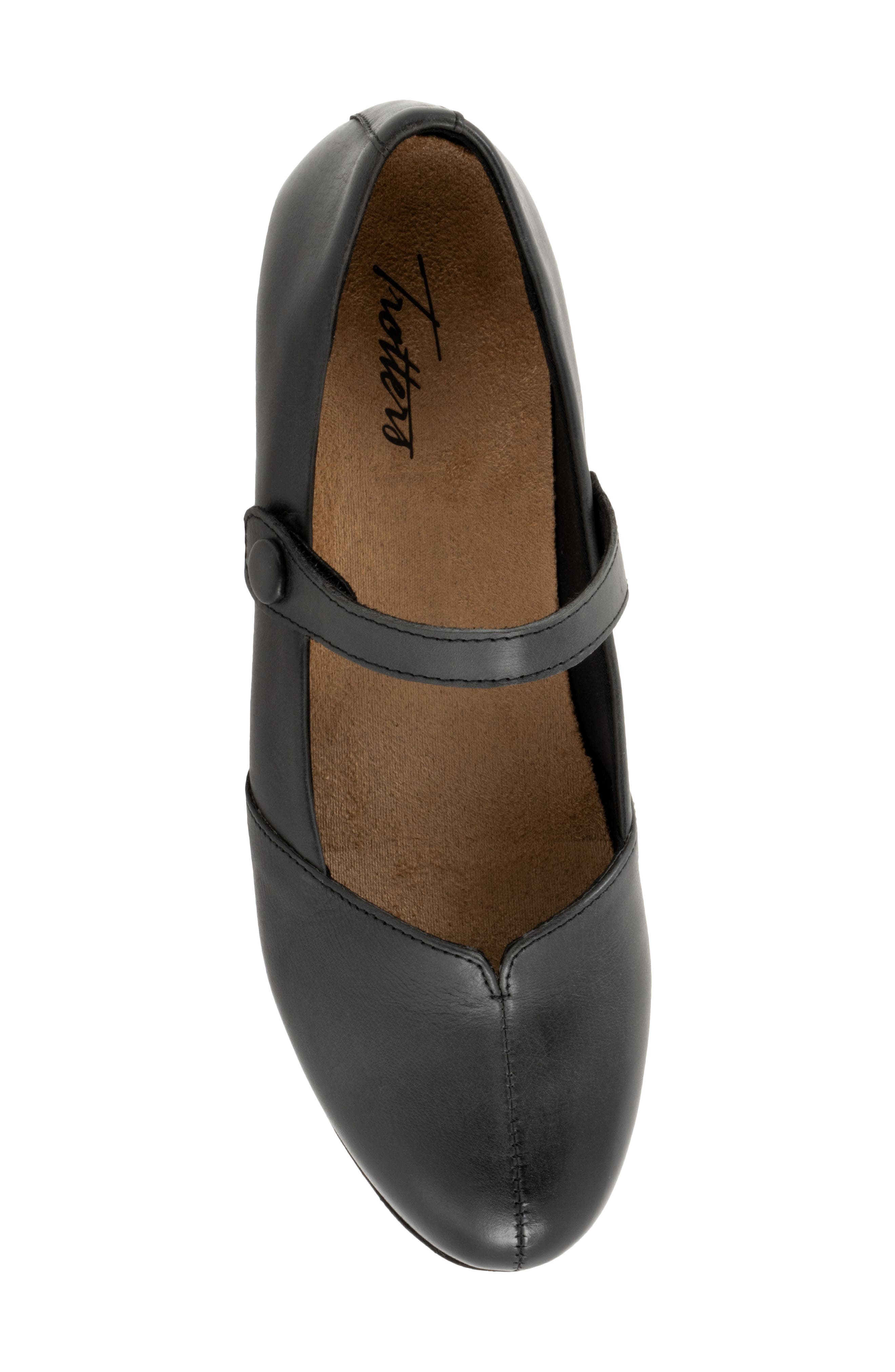 Trotters Irene Mary Jane Flat, Alternate, color, Black