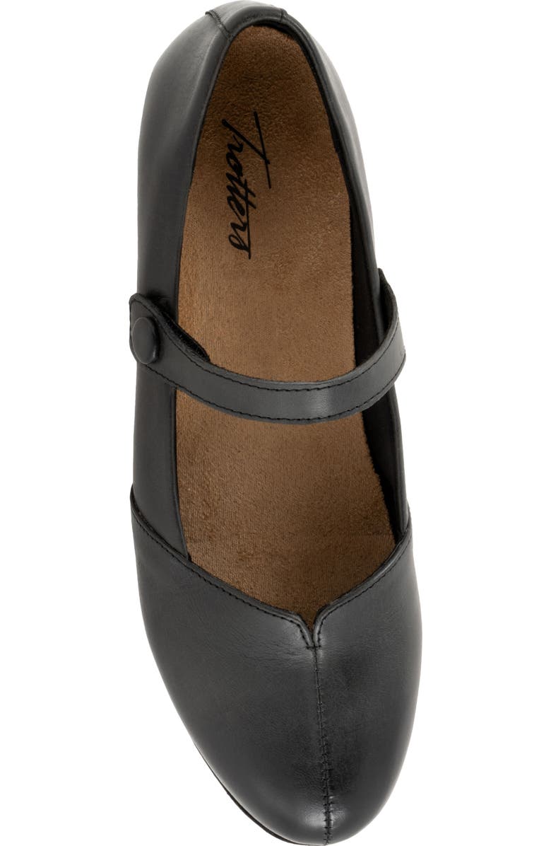 Trotters Irene Mary Jane Flat, Alternate, color, Black