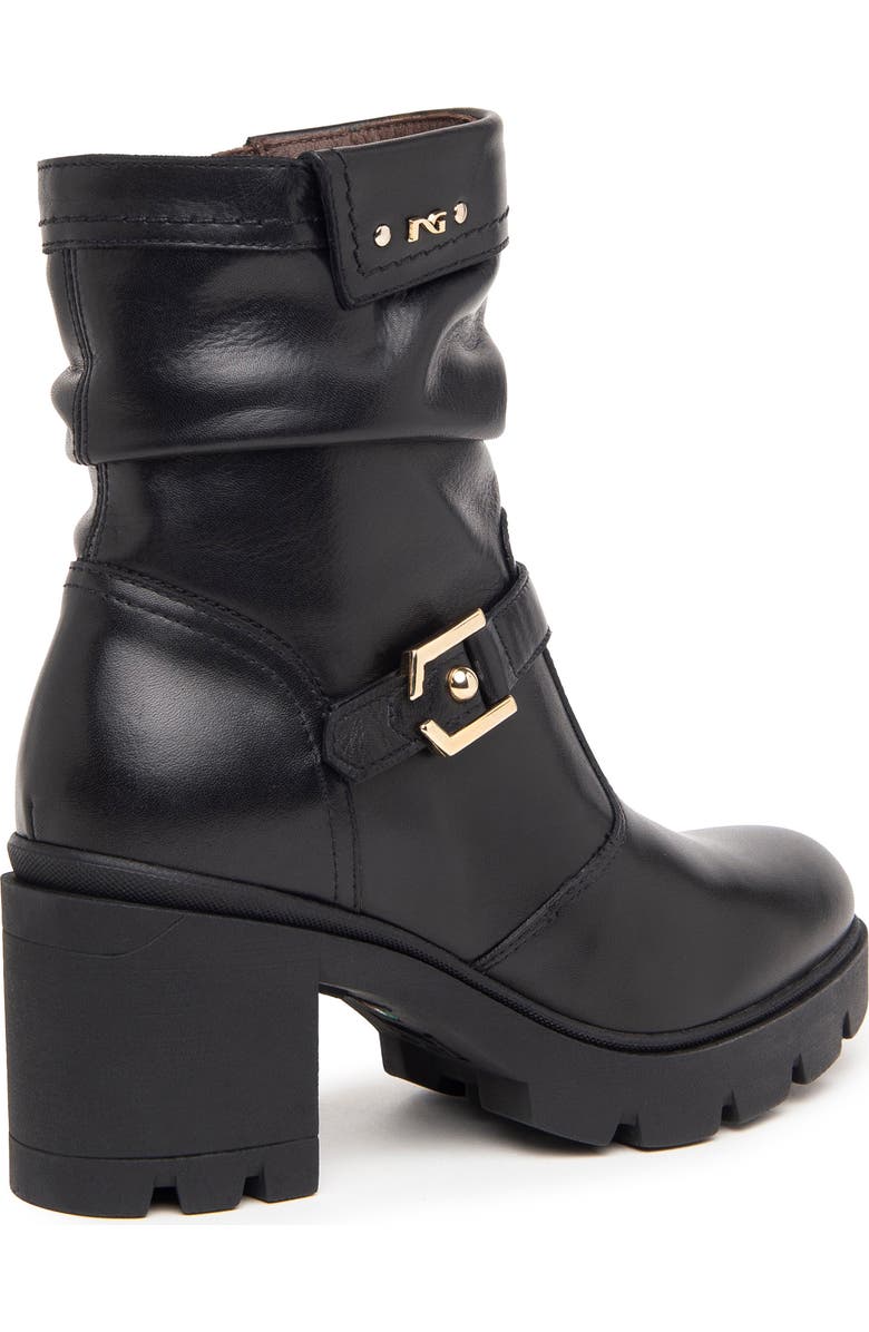 NeroGiardini Platform Moto Bootie, Alternate, color, Black